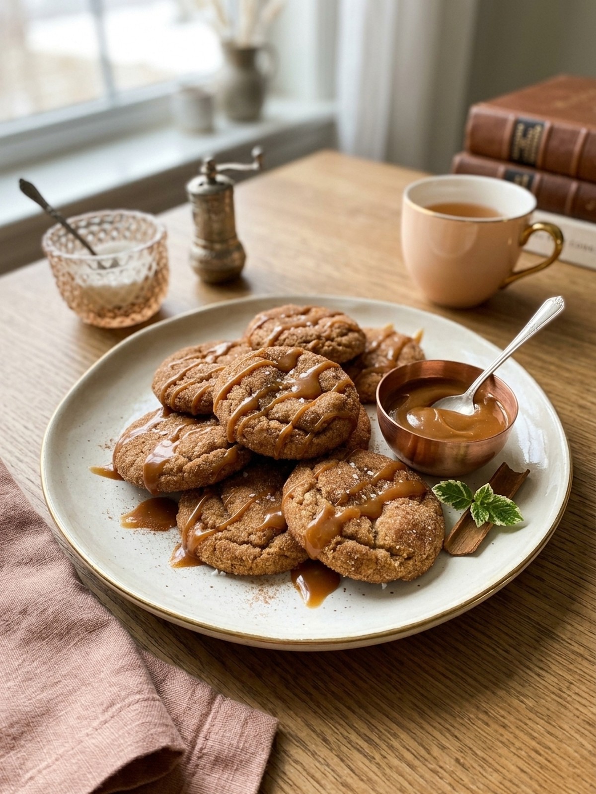 Serving and variation ideas for Chewy Churro Cookies with cinnamon sugar coating