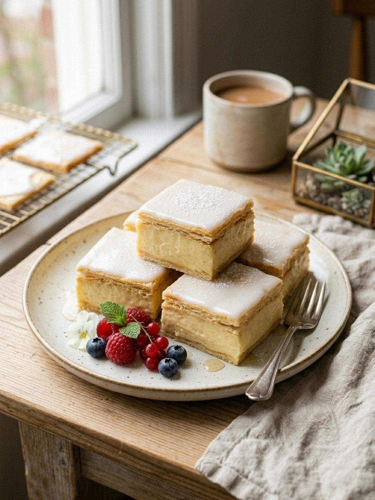 Serving and variation ideas for Vanilla Custard Cream Squares